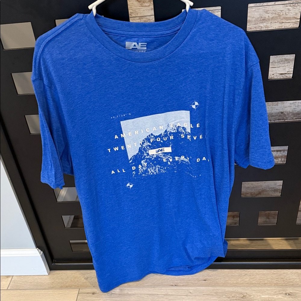 American Eagle Outfitters Blue Logo Tee